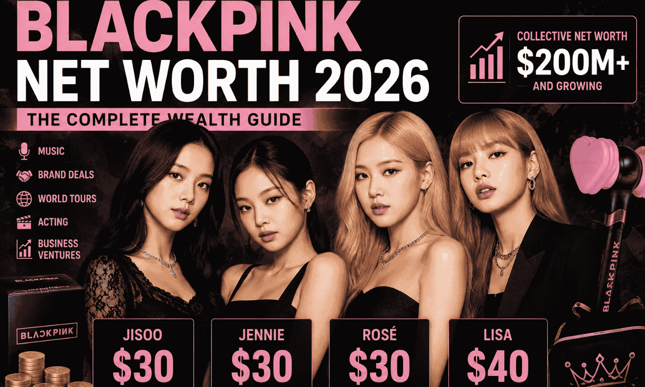 BLACKPINK net worth 2026 featuring Lisa Jennie Rosé and Jisoo